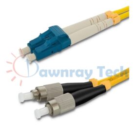 Cordón de parcheo de fibra óptica Monomodo LC-FC Dúplex 3m (9.84pies) OS2 LC/UPC-FC/UPC 9/125μm LSZH 2.0mm