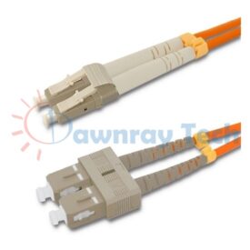 Cordón de parcheo de fibra óptica Multimodo LC-SC Dúplex 3m (9.84pies) OM1 LC/UPC-SC/UPC 62.5/125μm LSZH 2.0mm
