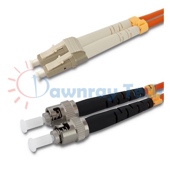 5m (16.4ft) LC-ST Duplex Multi Mode Fiber Patch Cord OM1 LC/UPC-ST/UPC ...