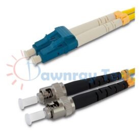 Cordón de parcheo de fibra óptica Monomodo LC-ST Dúplex 1m (3.28pies) OS2 LC/UPC-ST/UPC 9/125μm LSZH 2.0mm