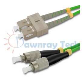 Cordón de parcheo de fibra óptica Multimodo SC-FC Dúplex 3m (9.84pies) OM5 SC/UPC-FC/UPC 50/125μm LSZH 2.0mm