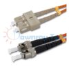 Cordón de parcheo de fibra óptica Multimodo SC-ST Dúplex 15m (49.21pies) OM1 SC/UPC-ST/UPC 62.5/125μm LSZH 2.0mm