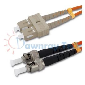 Cordón de parcheo de fibra óptica Multimodo SC-ST Dúplex 3m (9.84pies) OM1 SC/UPC-ST/UPC 62.5/125μm LSZH 2.0mm