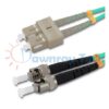 Cordón de parcheo de fibra óptica Multimodo SC-ST Dúplex 1m (3.28pies) OM4 SC/UPC-ST/UPC 50/125μm LSZH 2.0mm