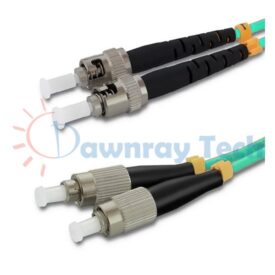 Cordón de parcheo de fibra óptica Multimodo ST-FC Dúplex 1m (3.28pies) OM3 ST/UPC-FC/UPC 50/125μm LSZH 2.0mm