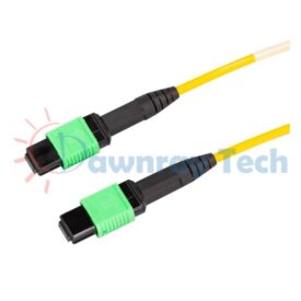 Cordón de parcheo de fibra óptica Monomodo MPO 12-fibra 1m (3.28pies) OS2 hembra/MPO/APC-hembra/MPO/APC tipo A 9/125μm LSZH 3.0mm