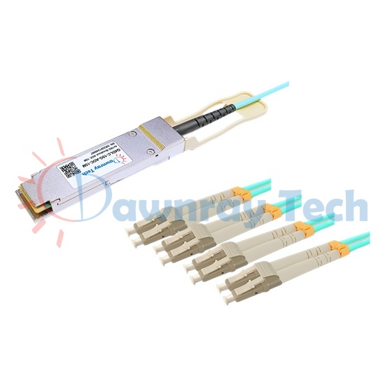 15m (49.21ft) Generic Q4DLC-10G-AOC-15M Compatible QSFP+ to 4 Duplex LC AOC 10GBASE-CR 4x 10Gbps Multi Mode Fiber Breakout Active Optical Cable 15m (49.21ft) Generic Q4DLC-10G-AOC-15M Compatible QSFP+ to 4 Duplex LC AOC 10GBASE-CR 4x 10Gbps Multi Mode Fiber Breakout Active Optical Cable