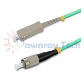 Cordón de parcheo de fibra óptica Multimodo SC-FC Símplex 10m (32.81pies) OM4 SC/UPC-FC/UPC 50/125μm LSZH 2.0mm