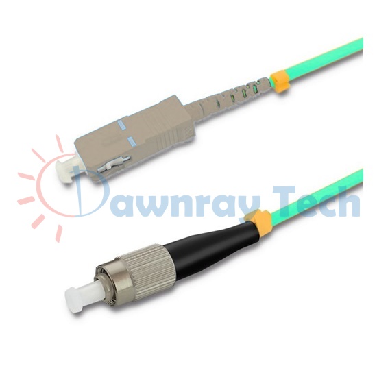 10m (32.81ft) SC-FC Simplex Multi Mode Fiber Patch Cord OM4 SC/UPC-FC ...