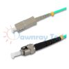 Cordón de parcheo de fibra óptica Multimodo SC-ST Símplex 10m (32.81pies) OM3 SC/UPC-ST/UPC 50/125μm LSZH 2.0mm